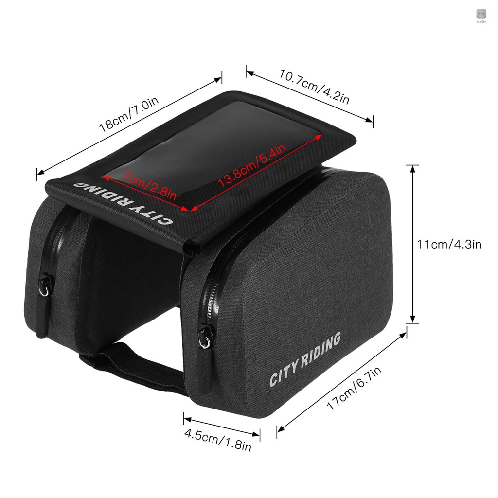 Túi Đựng Điện Thoại Gắn Khung Trước Xe Đạp Chống Nước Mưa Tiện Dụng