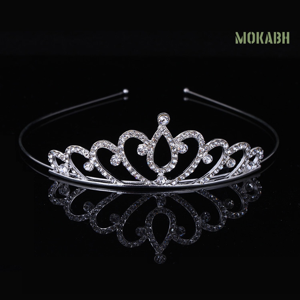 [Mok Abh] Cài Tóc Hình Vương Miện Có Đính Đá Đáng Yêu Cho Bé Gái