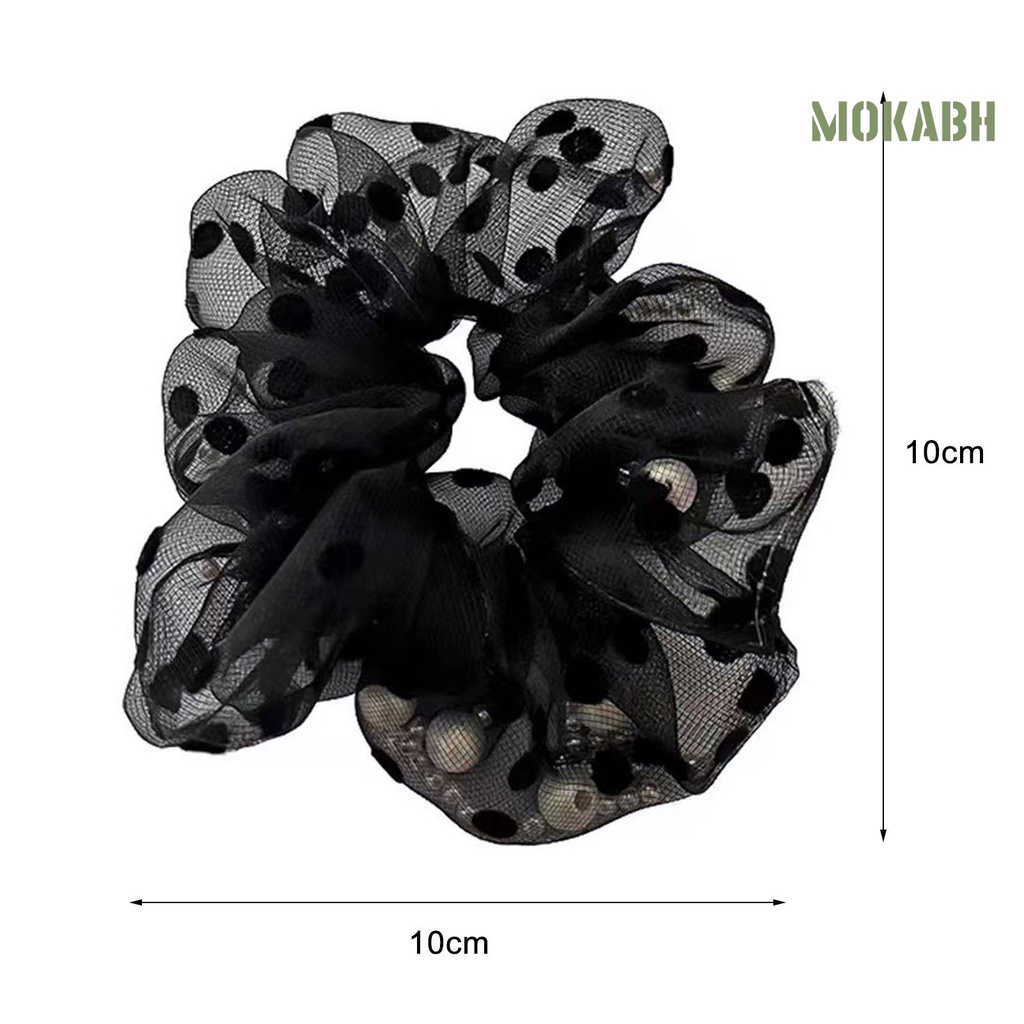 Dây Cột Tóc Co Giãn Đính Ngọc Trai Nhân Tạo Thời Trang Dành Cho Nữ