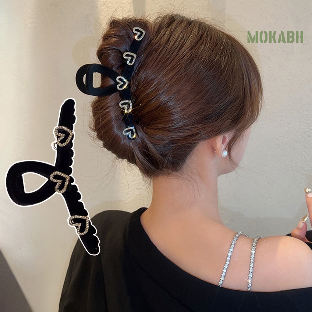 Kẹp Tóc Hình Trái Tim Đính Đá Lấp Lánh Thời Trang Cho Nữ