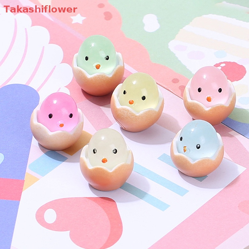 Set 6 Đồ trang trí Động Vật Bằng Nhựa Phát Quang Dễ Thương Trang Trí Nhà Búp Bê