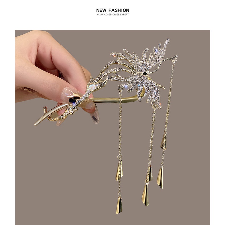 Kẹp Tóc Dạng Xoắn Ốc Hình Bướm Sau Lưng Cho Nữ