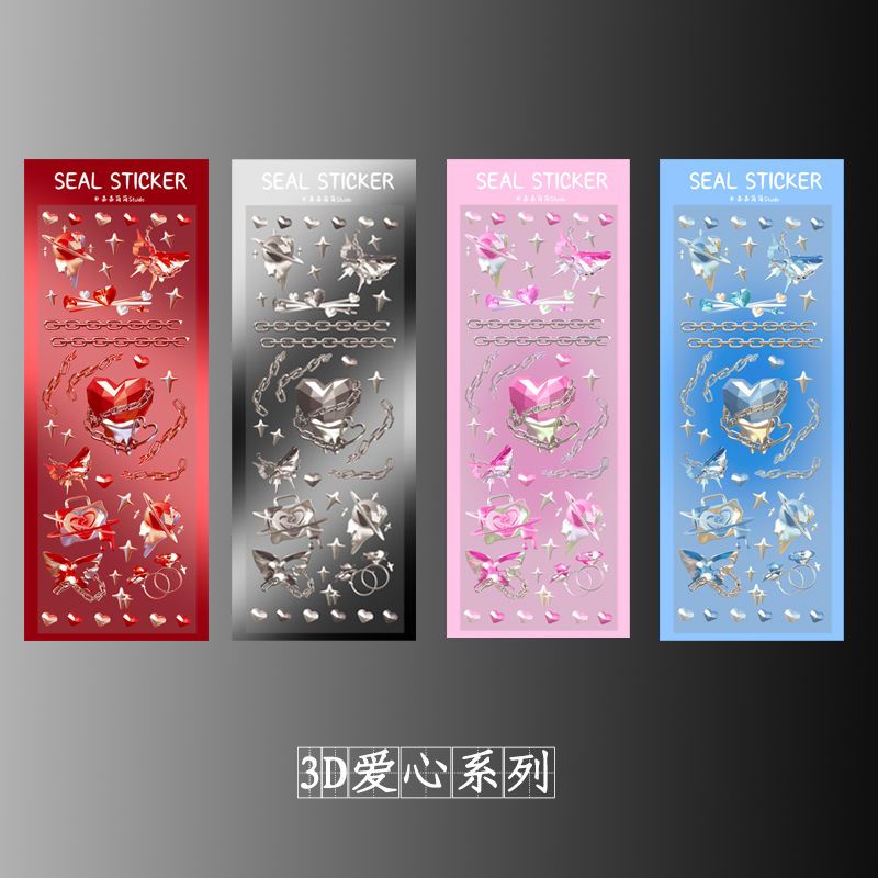 Miếng Dán Trang Trí Tai nghe không dây 3D Love Series Goo