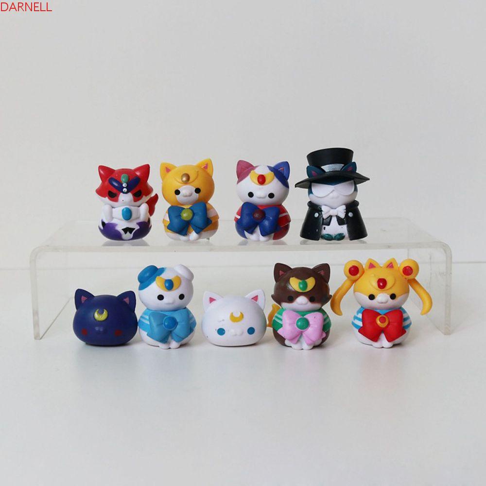 Mô Hình Đồ Chơi Chú Mèo Hoạt Hình Thủy Thủ Mặt Trăng Bằng PVC Trang Trí Bàn Làm Việc