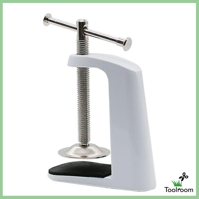 Giá Đỡ Kẹp Đèn Bàn Bằng Kim Loại Màu Trắng Có Thể Điều Chỉnh