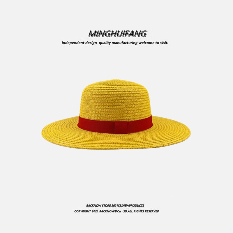 Mũ cói che nắng B hóa trang nhân vật Luffy One Piece thời trang mùa hè cho mẹ và bé