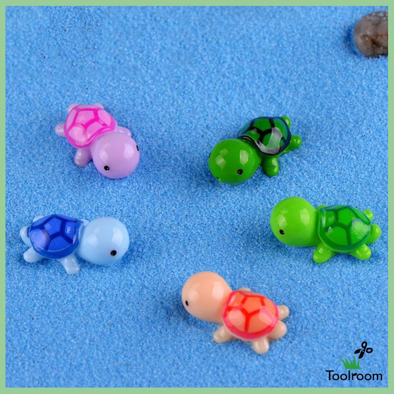 Set 5 Mô Hình Rùa Mini Trang Trí Tiểu Cảnh Sân Vườn