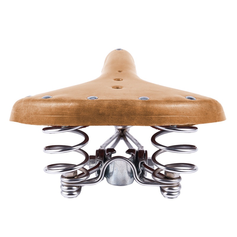 Yên Xe Đạp Leo Núi Bằng Da Mềm Mại Màu Nâu Phong Cách Vintage