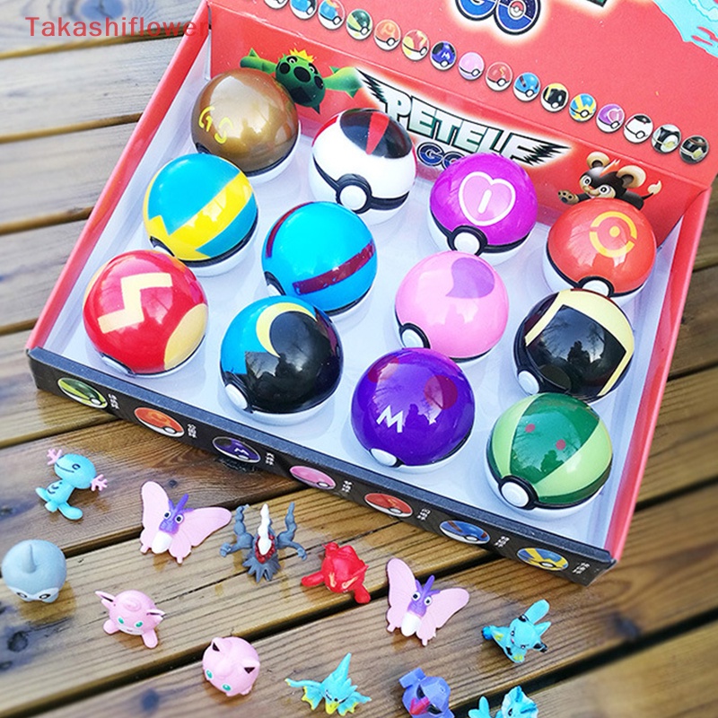 Set 12 Mô Hình Quả Bóng Pokemon Đồ Chơi Chất Lượng Cao
