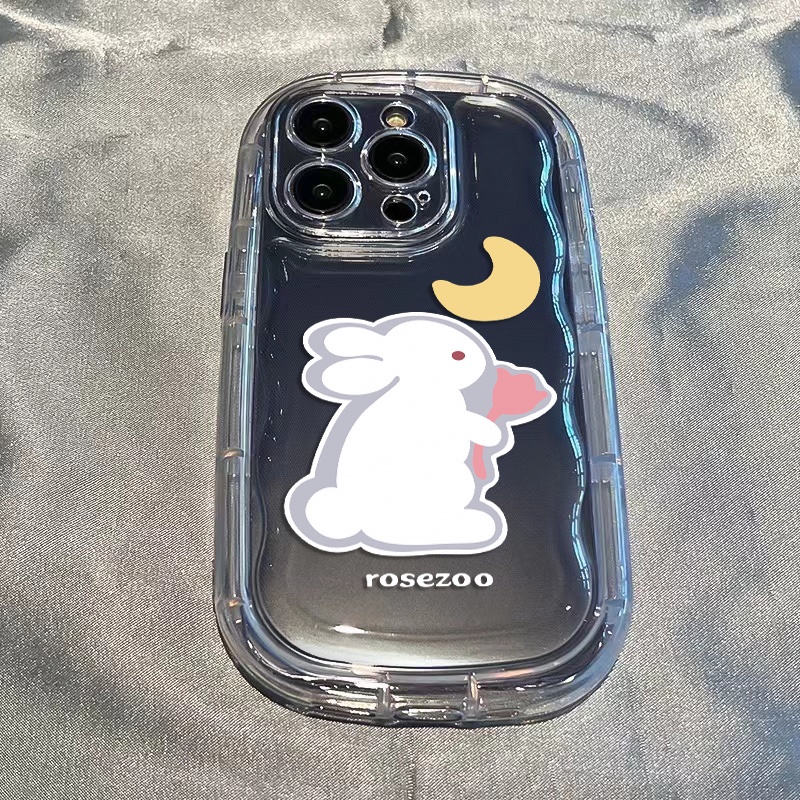 Ốp Điện Thoại TPU Silicone Mềm Trong Suốt Chống Sốc In Hình Thỏ Dễ Thương Cho IPhone 14 13 11 12 Pro XS Max X XR 7 + 8 Plus