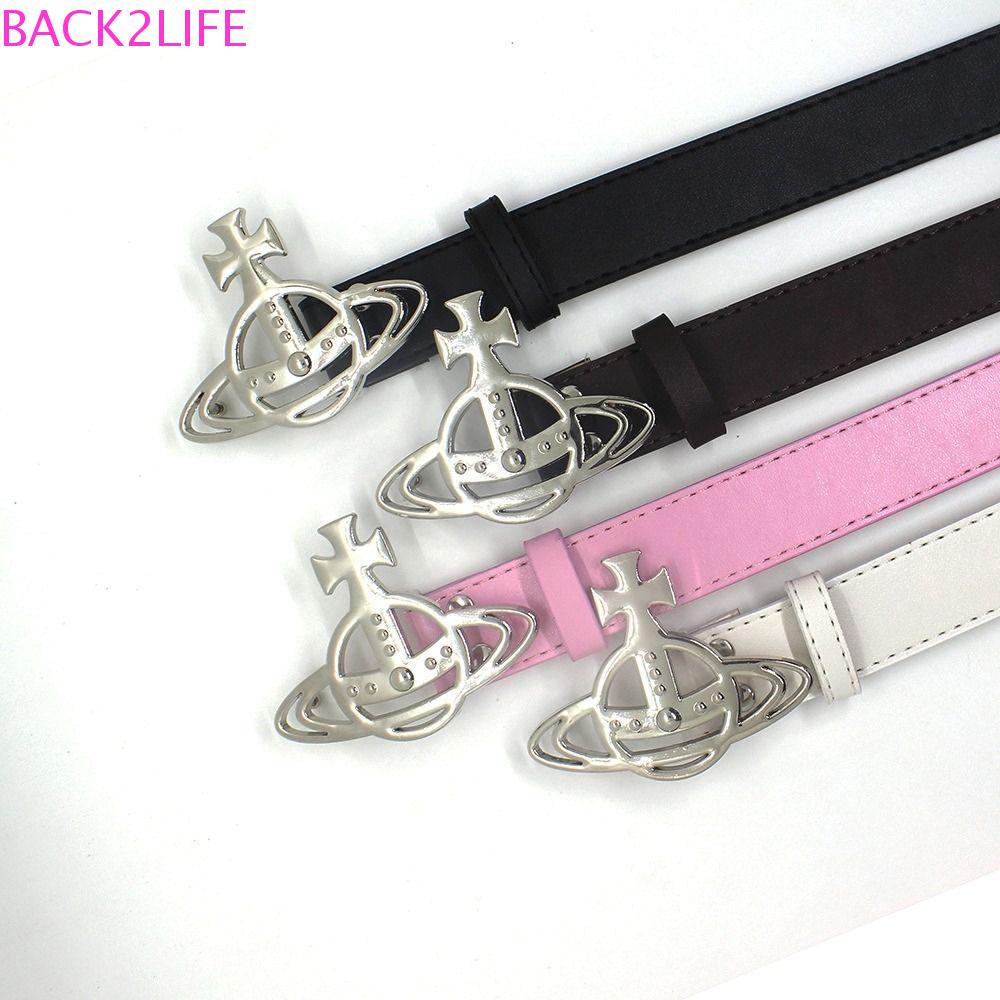 Thắt Lưng Da PU Y2k Saturn Đơn Giản Cổ Điển Phong Cách Hàn Quốc Cho Nam Và Nữ Y2Lie