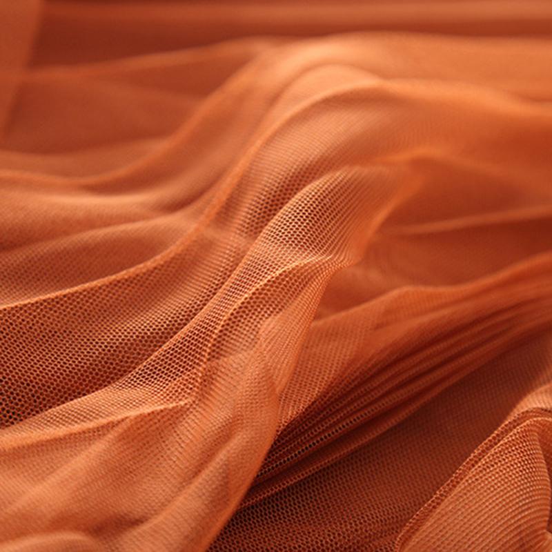 Qooth Thun 3 Lớp Eo Váy Gạc Vintage Thanh Lịch Lưới Dài Váy Voan Cho Mùa Xuân, Mùa Thu QT2117