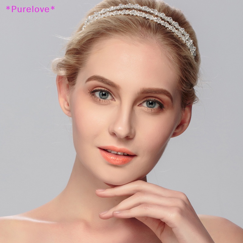 Cài Tóc Hình Vương Miện Hai Lớp Đính Pha Lê Handmade Dành Cho Cô Dâu Mới