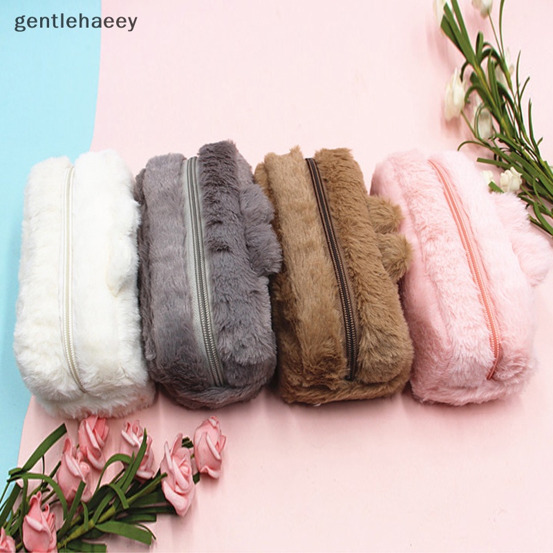 Túi Đựng Bút Phối Lông Dễ Thương Cho Bạn Gái