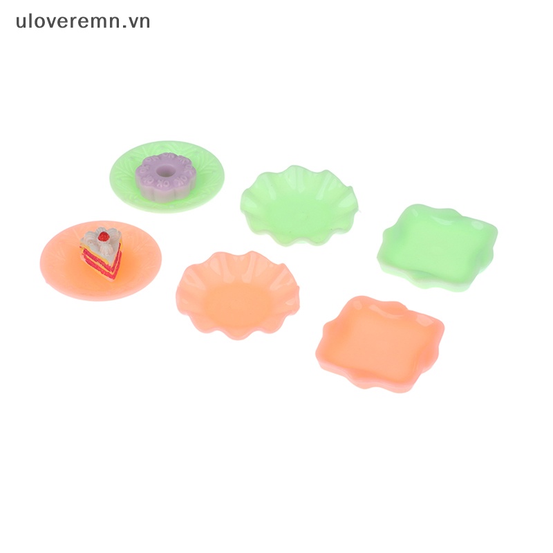 Set 3 Đĩa Tròn / Vuông Bằng Ren Trang Trí Nhà Búp Bê 1: 6