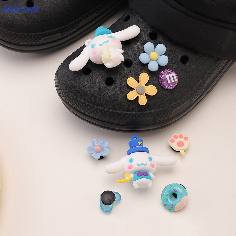 Set 9 Phụ Kiện Trang Trí Giày Hình Giày Croc DIY Cho Bé Mới