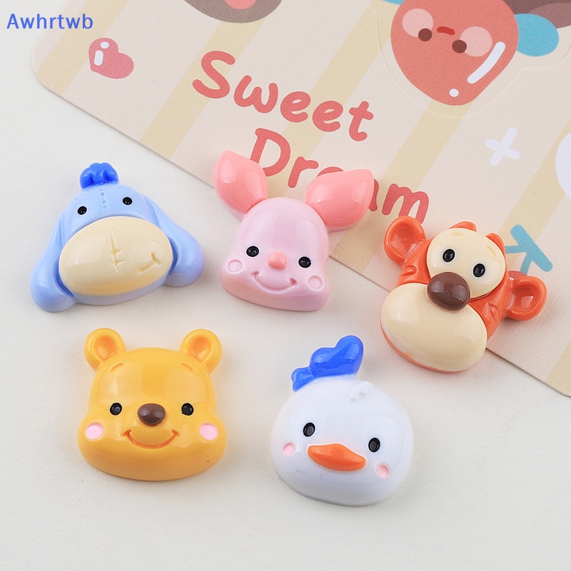 Set 10 Phụ Kiện Kẹp Tóc Hình Động Vật Hoạt Hình Bằng Resin DIY Mới