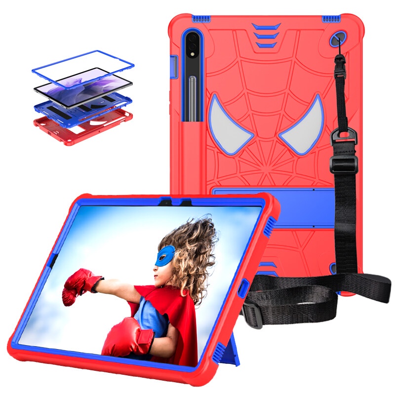 Ốp Máy Tính Bảng Hybrid Chống Sốc Có Giá Đỡ Và Dây Đeo Vai Cho Samsung Tab S8 11 inch 2022 Tab S8 Plus Tab S7 FE Tab S7 Plus Tab S7 11