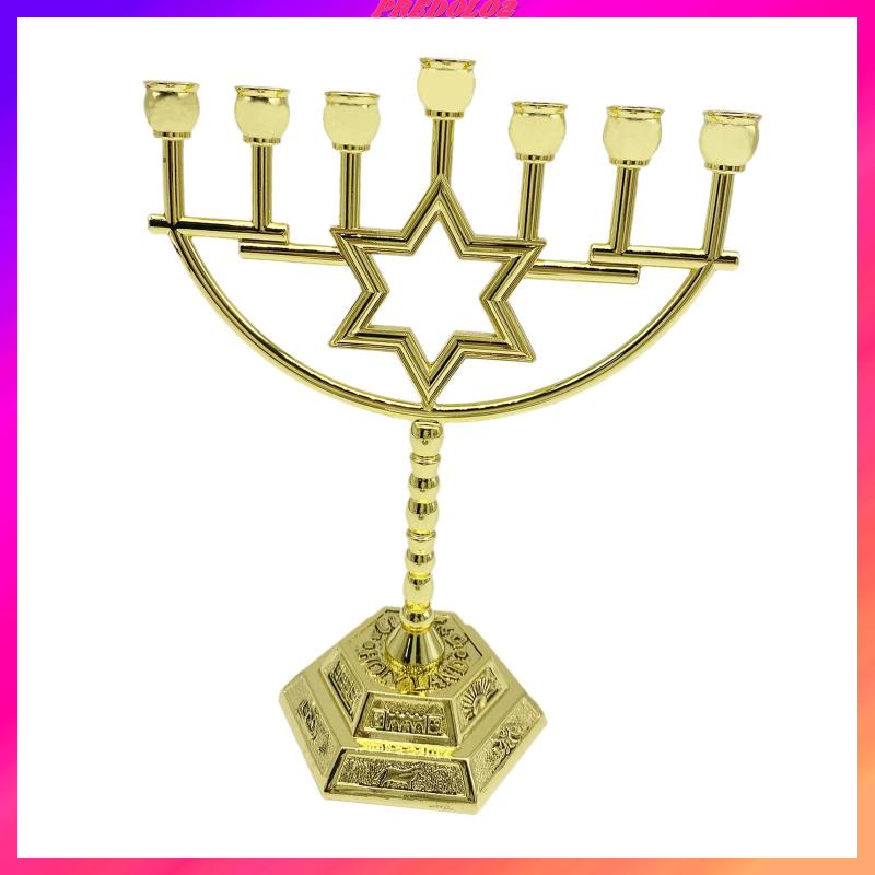 Set 2 Giá Đỡ Đèn Cầy 7 Đầu Hanukkah Menorah Để Bàn Trang Trí Tiệc Cưới