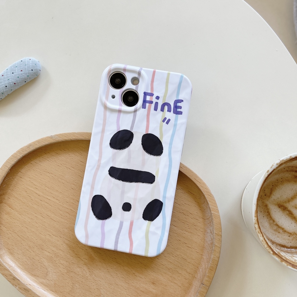 Ốp Điện Thoại PC Cứng Chống Sốc In Hình Gấu Trúc Hoạt Hình Cho iPhone 13 12 11 14 Pro Max