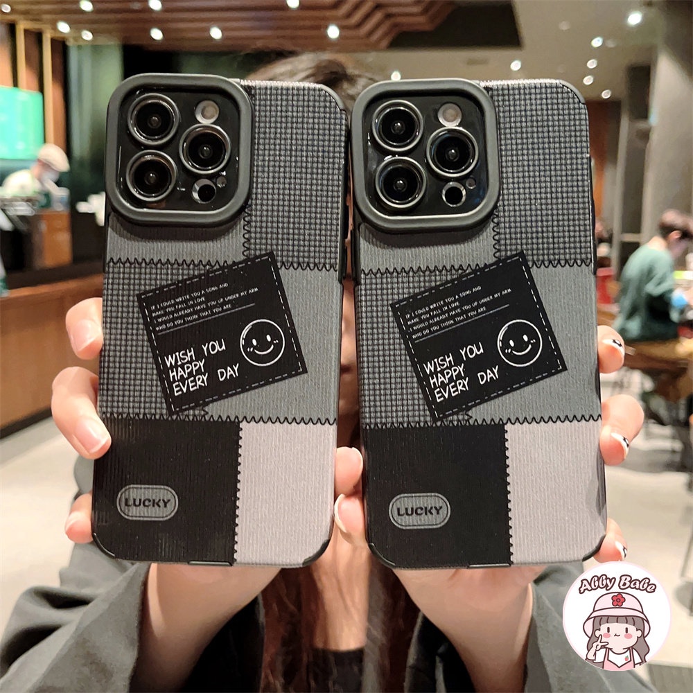 Ốp Điện Thoại Da Giả Viền TPU Dẻo Màu Đen Nhám Thời Trang Chống Bụi Bẩn Cho IPhone 14 Pro Max 11 12 11 Pro Max X 7Plus