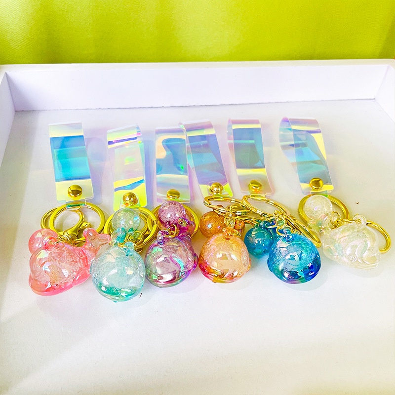 Móc Khóa Hình Cá Heo Bằng Acrylic Trong Suốt Sáng Tạo