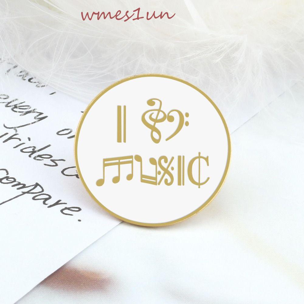 Ghim Cài Áo Bằng Kim Loại Họa Tiết Âm Nhạc WMES15H
