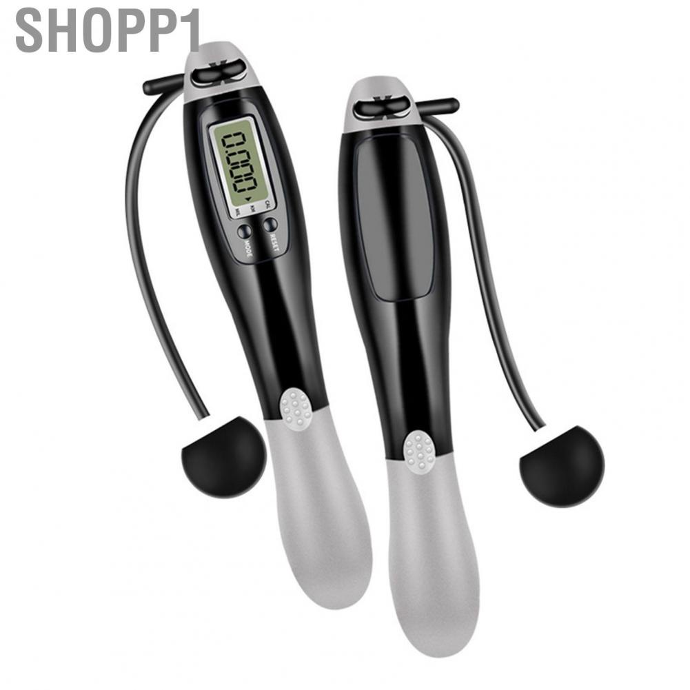 Shopp1 Digital Counting Speed Jumping Rope  Professional Lightweight Keep Healthy Fitness Jump Ropes PVC Dual Use for Indoors