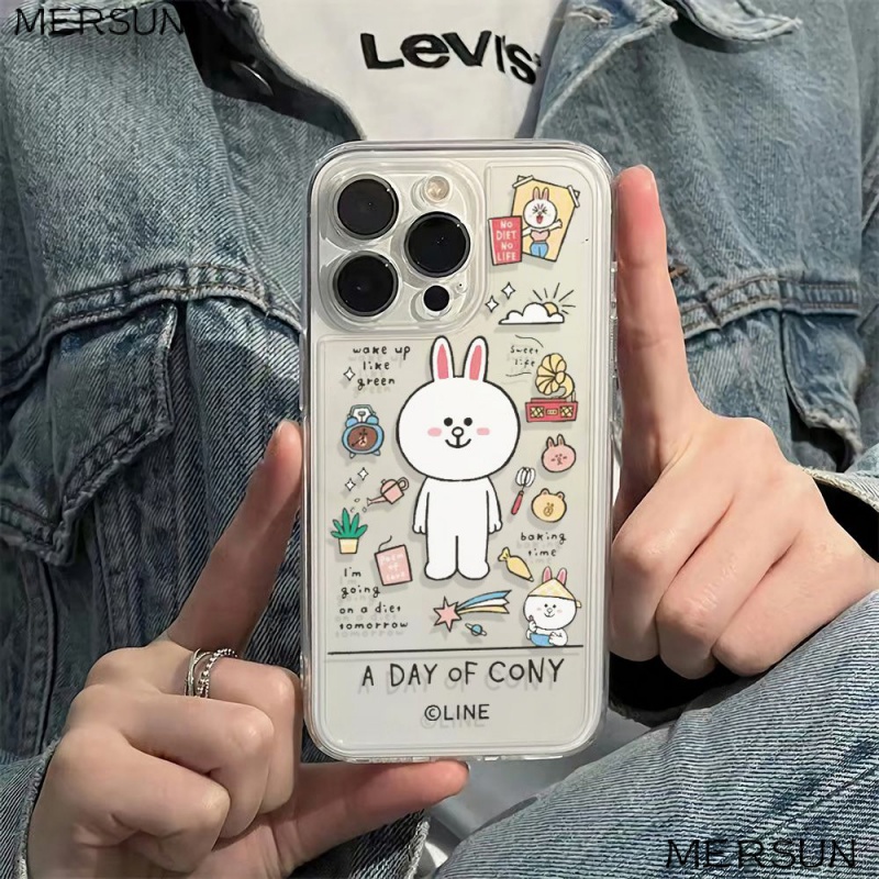 ✅Ốp Điện Thoại Mềm Chống Sốc Hình Thỏ Trắng Cho Iphone 7814Pro 12 maxplus 6In 13 11