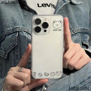 Ốp lưng điện thoại mềm chống sốc in hình đầu gấu cao cấp dành cho Iphone 7 8 11 12 13 14 Pro Max 6.1 6.7 inch