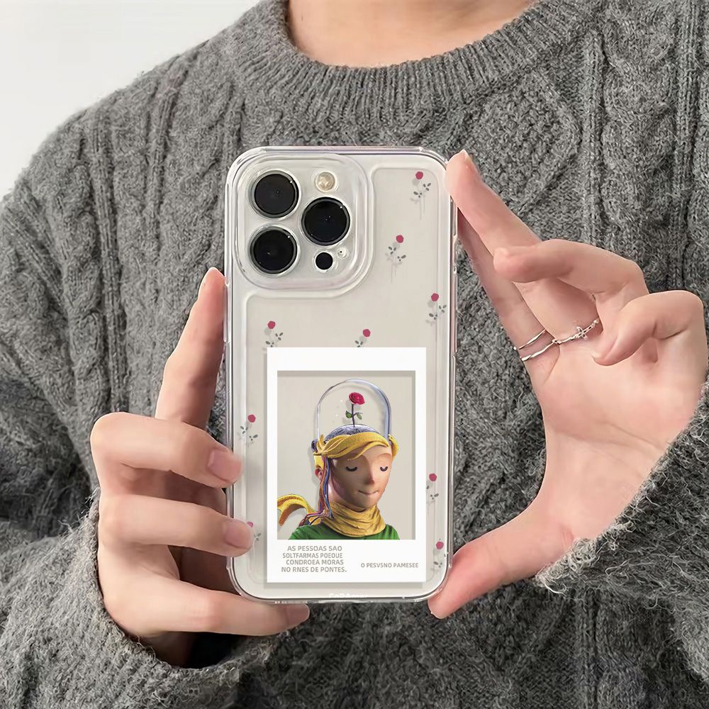 ✅Ốp Điện Thoại Mềm Chống Sốc Họa Tiết Hoa Hồng Đơn Giản Cho Iphone 14Pro 12 plus max11 6In 13 78 AOK9