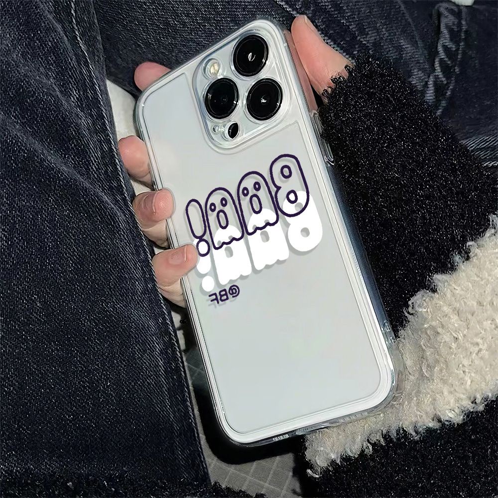 ✅Ốp Điện Thoại Mềm Chống Sốc Hình Ma Kiểu Đơn Giản Cho Iphone 1314pro plus 1211 78 6In 43SY