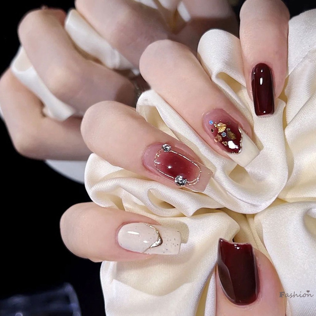 Móng Tay Giả Nhuộm Màu Tự Nhiên Nhẹ Nhàng Cho Nữ