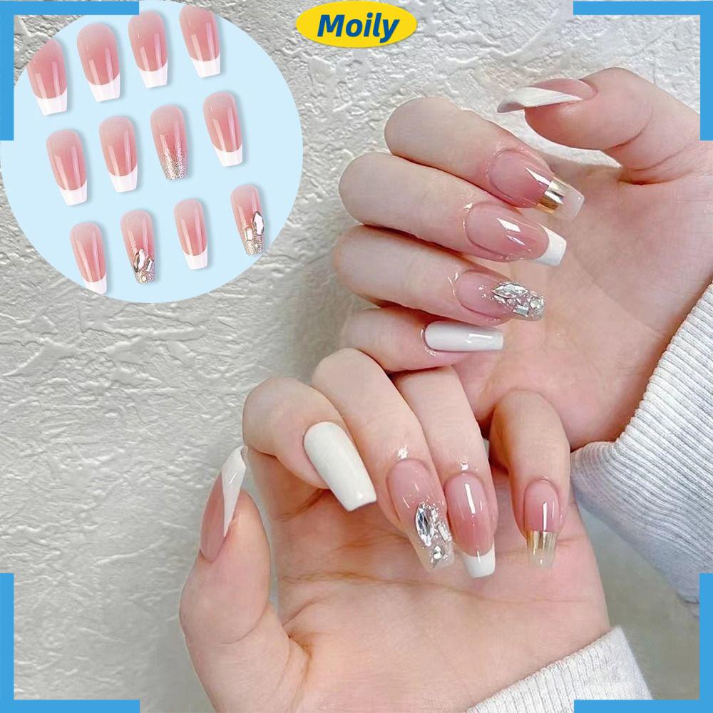 Bộ Móng Tay Giả Đầu Vuông Dạng Nhấn DIY