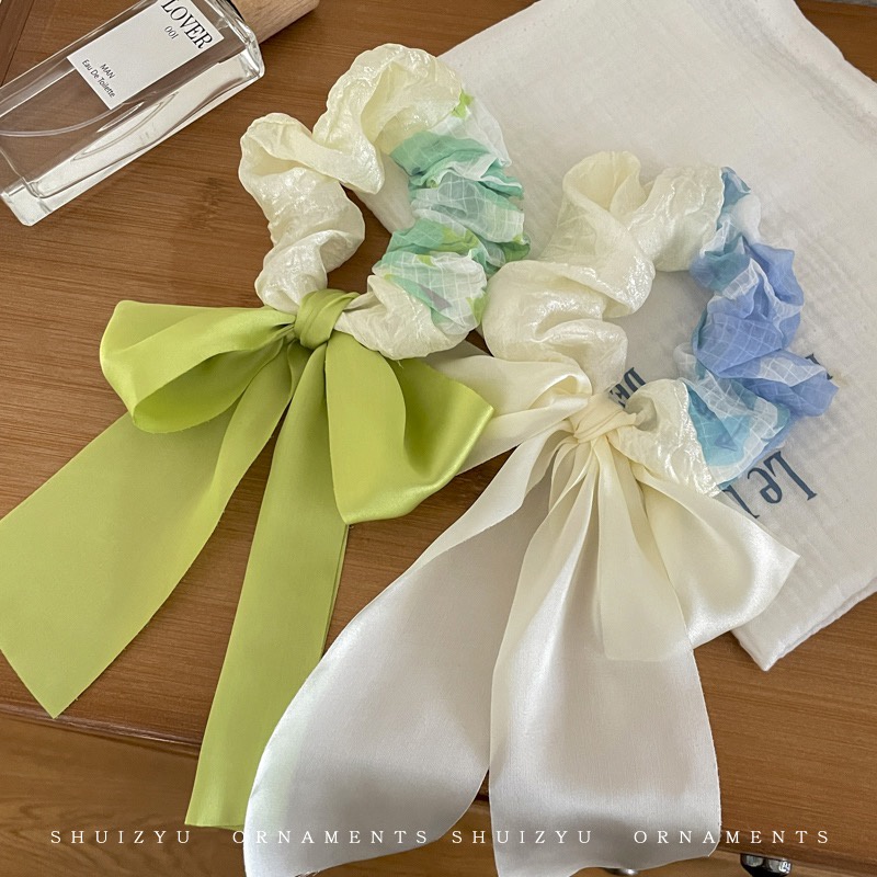 Dây Cột Tóc Thắt Nơ Màu Sắc Xinh Xắn Thời Trang Mùa Hè Cho Nữ