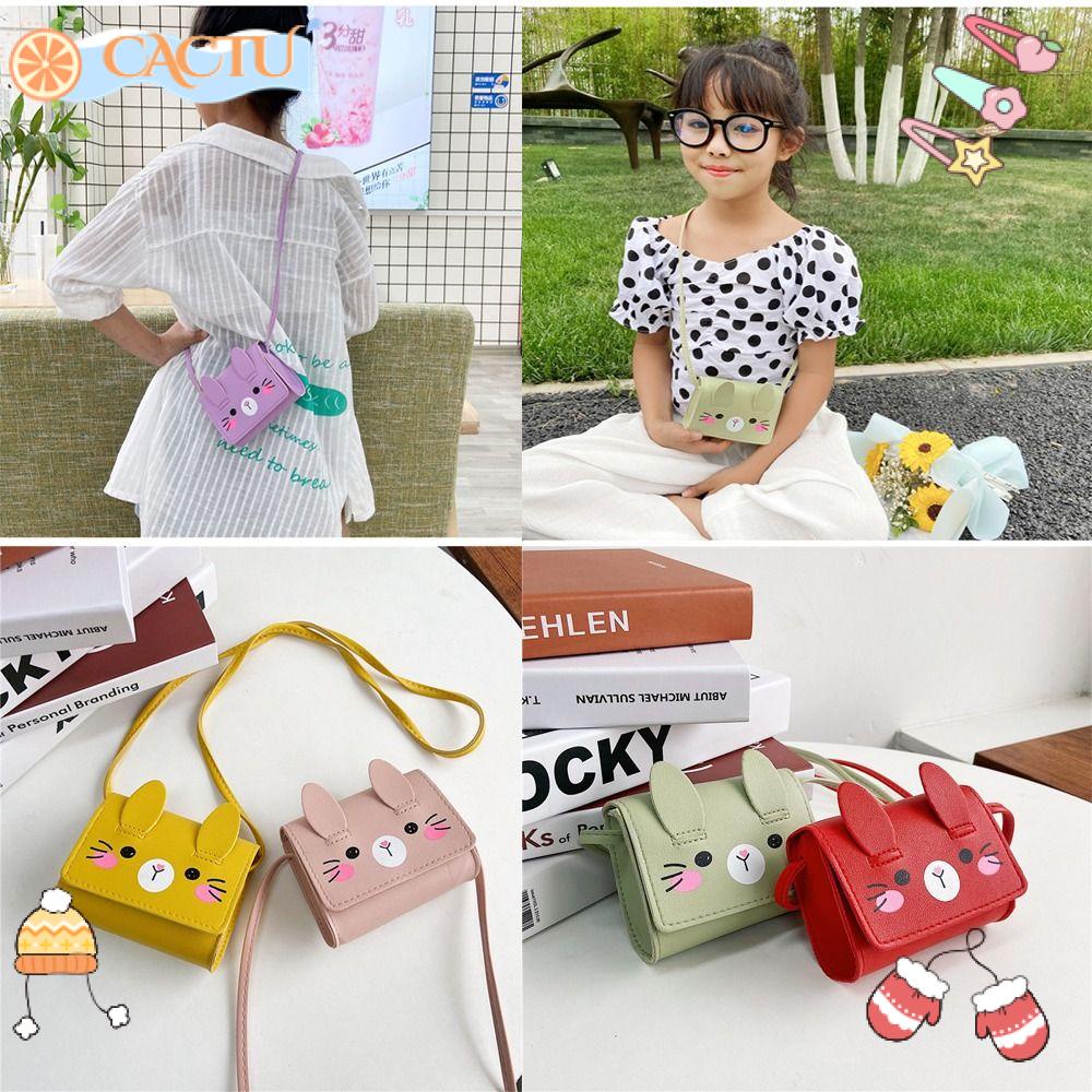 Túi Đeo Vai Mini Đựng Tiền Xu Họa Tiết Thỏ Dễ Thương Cho Bé