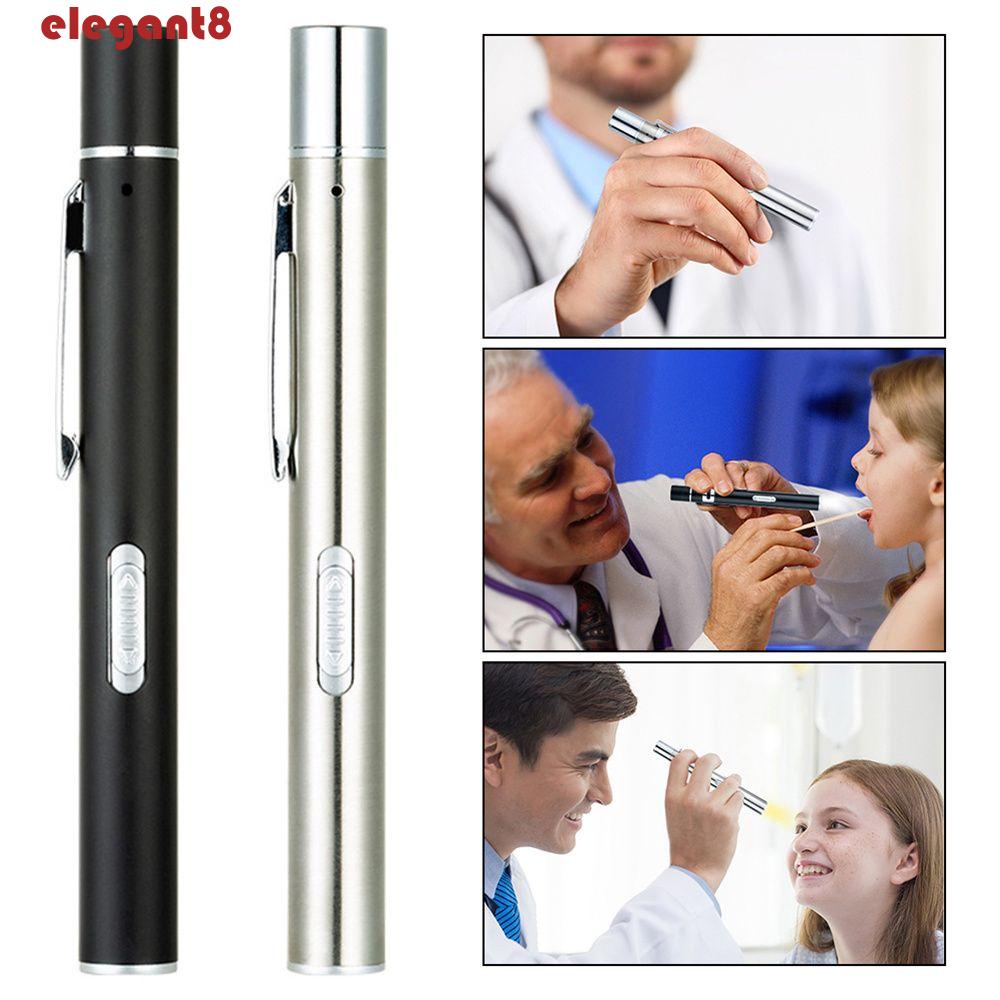Bút Đèn Pin LED Mini Đa Năng Bằng Thép Không Gỉ Có Thể Sạc Lại Bằng Cổng USB Thanh Lịch Cho Y Tá / Bác Sĩ