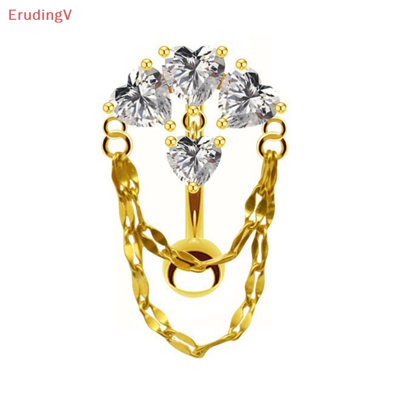 [ErudingV] Khuyên Rốn Bằng Thép Không Gỉ Đính Đá Zircon Hình Trái Tim Gợi Cảm [Mới]
