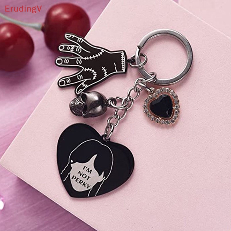 [ErudingV] Móc Chìa Khóa Hình Đầu Lâu Addams Phong Cách Punk