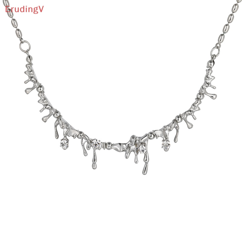 [ErudingV] Vòng Cổ Choker Mặt Hình Giọt Nước Bằng Hợp Kim Không Đối Xứng Phong Cách Hip Hop Thời Trang Cho Nữ [Mới]
