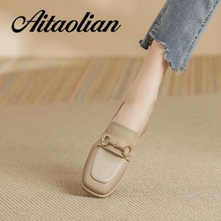 Giày Lười Da Đế Dày 3cm Thời Trang Cho Nữ