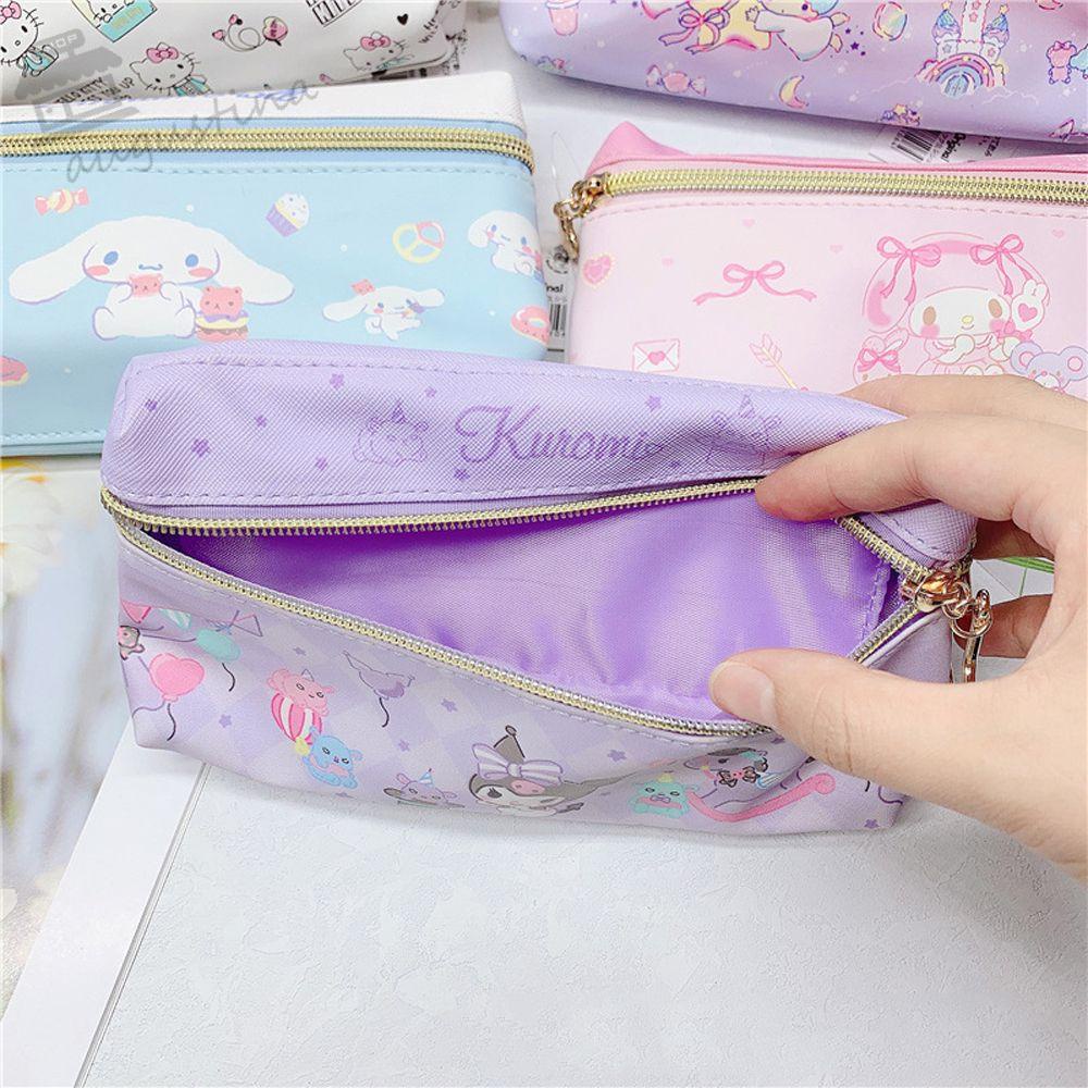 Túi Đựng Bút Chì In Hình Kuromi KT Melody / Mèo Melody Hoạt Hình Sức Chứa Lớn