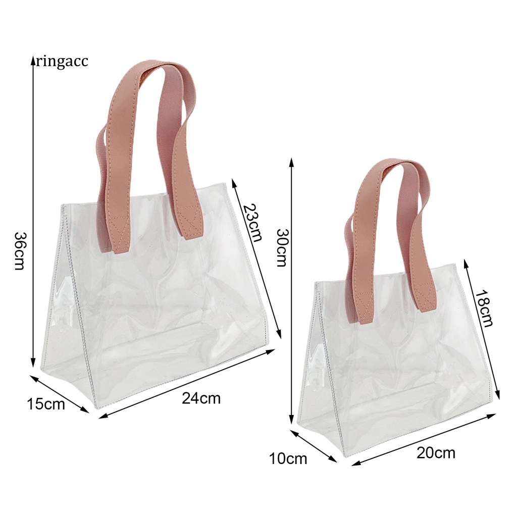 Túi Xách Tote Trong Suốt Sức Chứa Lớn Chống Sốc Chống Mài Mòn Có Tay Cầm Đa Ứng Dụng Cho Học Sinh