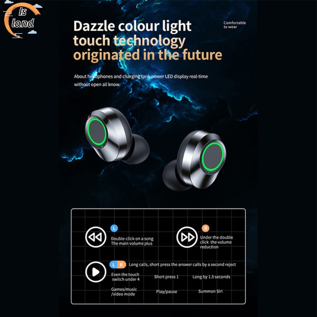 Tai Nghe Nhét Tai Tws Yd03 Kết Nối Bluetooth Không Dây Âm Thanh Hifi Có Micro Kèm Hộp Sạc 3000mah