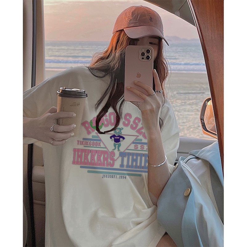 NRVP Áo Thun 100% Cotton Tay Ngắn Phong Cách Hàn Quốc Mới