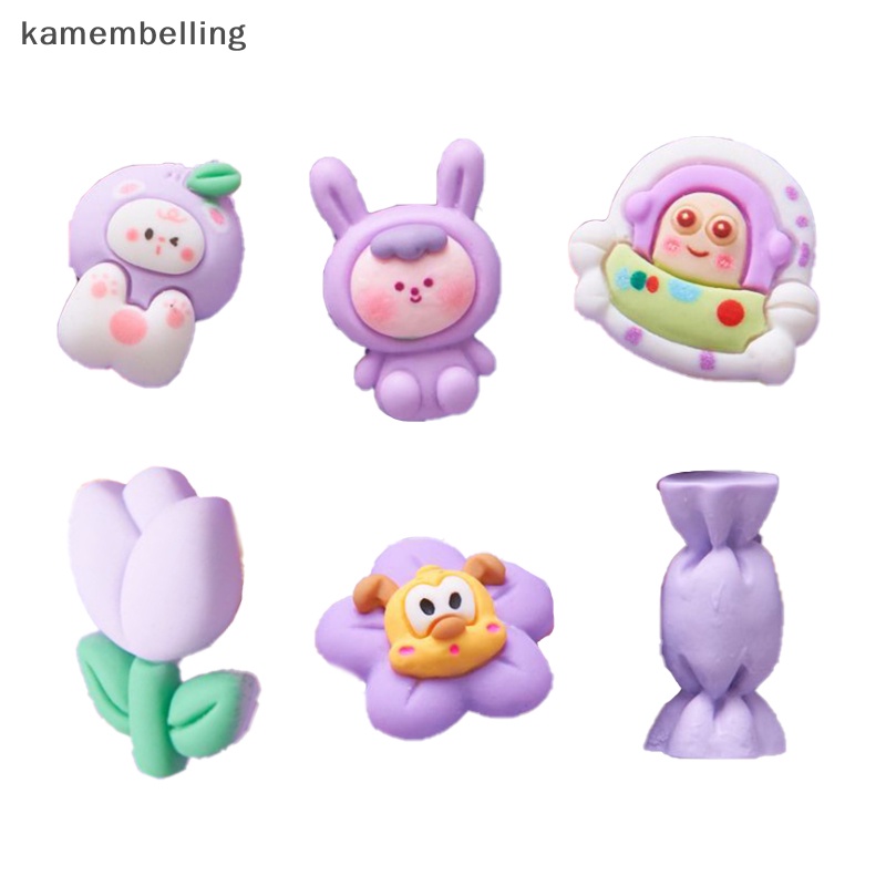 Kamembelling Phụ Kiện Trang Trí Điện Thoại / Móc Khóa Hình Động Vật Hoạt Hình Bằng Nhựa Resin Dễ Thương DIY