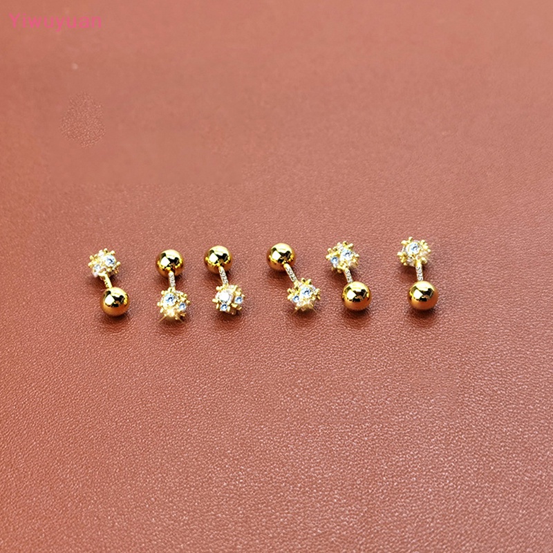 1 Đôi Bông Tai Xoắn Ốc Đính Đá Zircon Mới