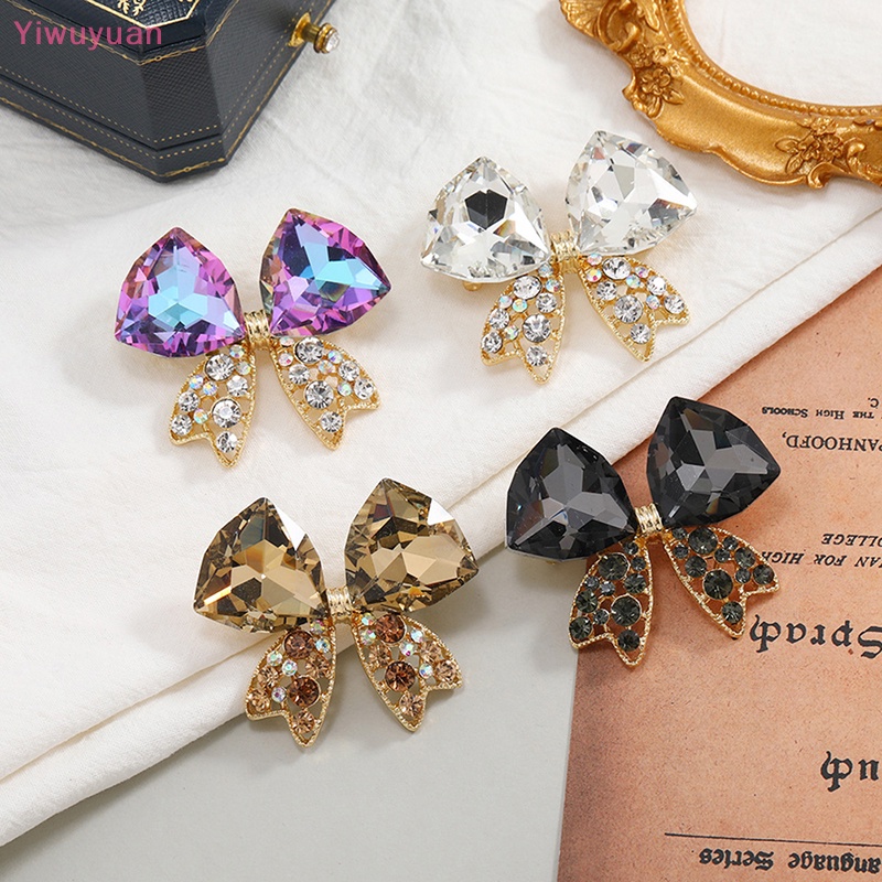 Ghim Cài Áo Hình Nơ Đính Đá Và Ngọc Trai Nhân Tạo Thời Trang