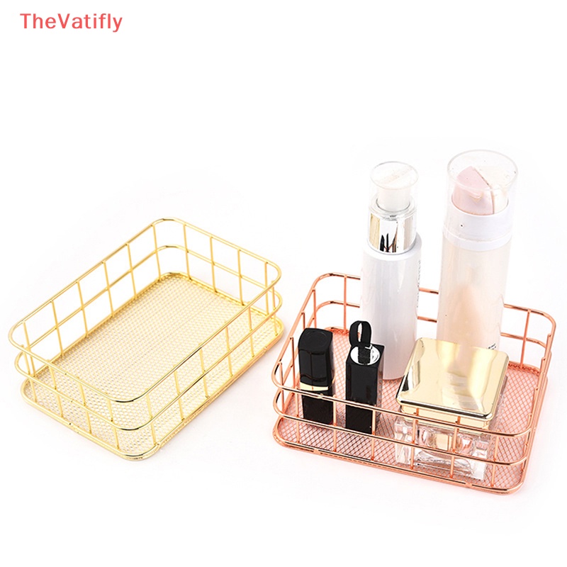 Giá Đỡ Bút / Cọ Trang Điểm Bằng Sắt Màu Vàng Kim Phong Cách Bắc Âu Tiện Dụng Cho Văn Phòng