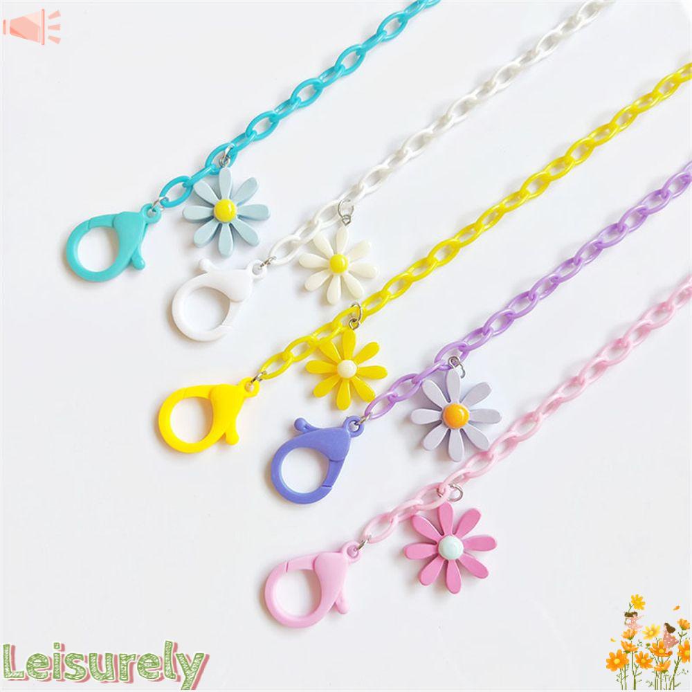 Dây Đeo Cổ Acrylic Chống Thất Lạc Màu Cầu Vồng Thời Trang